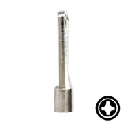 CompX "Cross" Freezer Key Flat Steel-Bit-Tubular-Key Compx Security