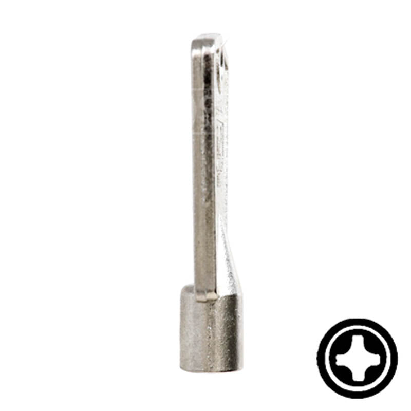 CompX "Cross" Freezer Key Flat Steel-Bit-Tubular-Key Compx Security
