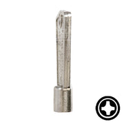 CompX "Cross" Freezer Key Flat Steel-Bit-Tubular-Key Compx Security