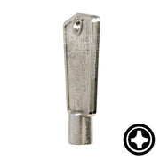 CompX "Cross" Freezer Key Flat Steel-Bit-Tubular-Key Compx Security
