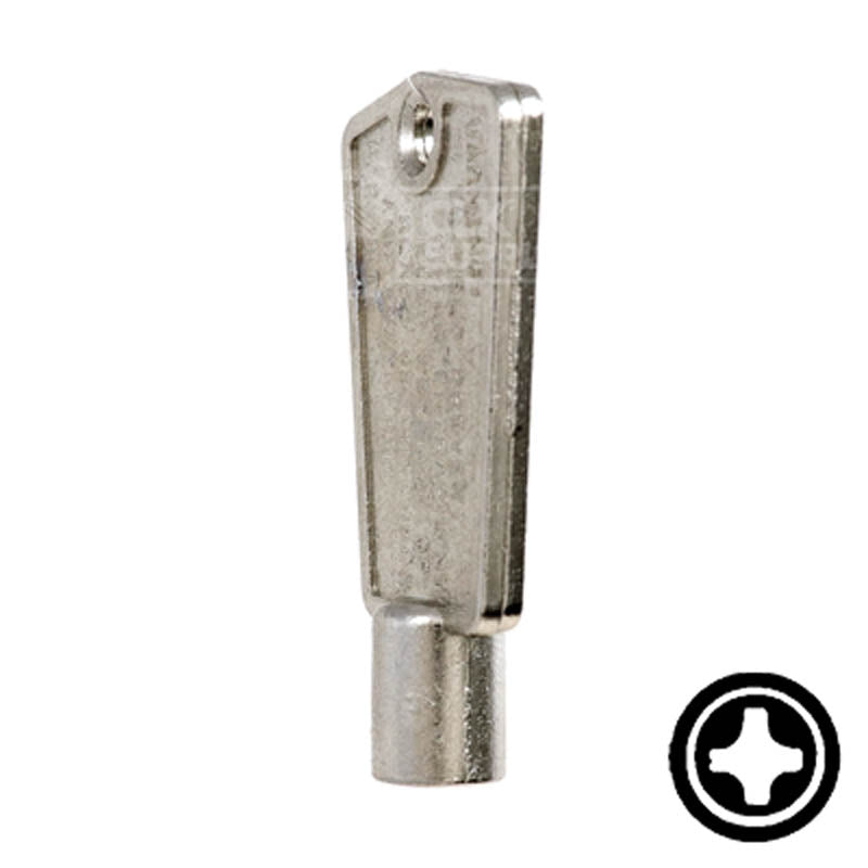 CompX "Cross" Freezer Key Flat Steel-Bit-Tubular-Key Compx Security
