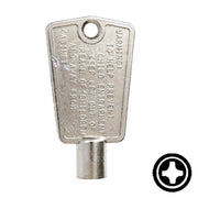 CompX "Cross" Freezer Key Flat Steel-Bit-Tubular-Key Compx Security