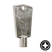 CompX "Cross" Freezer Key Flat Steel-Bit-Tubular-Key Compx Security