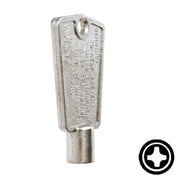 CompX "Cross" Freezer Key Flat Steel-Bit-Tubular-Key Compx Security