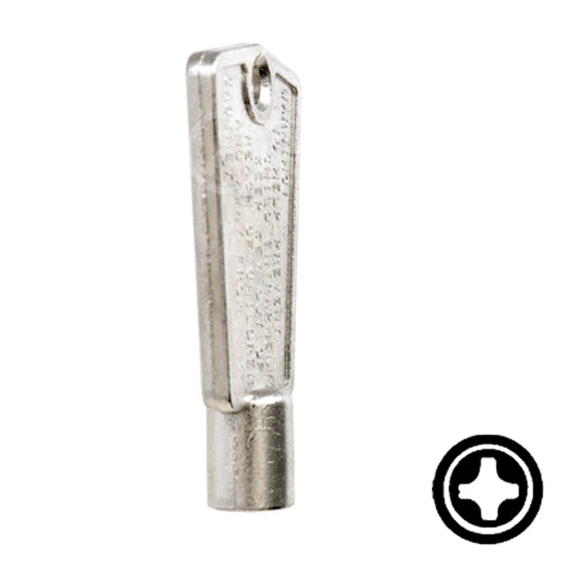 CompX "Cross" Freezer Key Flat Steel-Bit-Tubular-Key Compx Security
