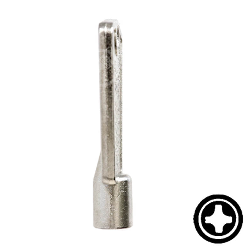 CompX "Cross" Freezer Key Flat Steel-Bit-Tubular-Key Compx Security