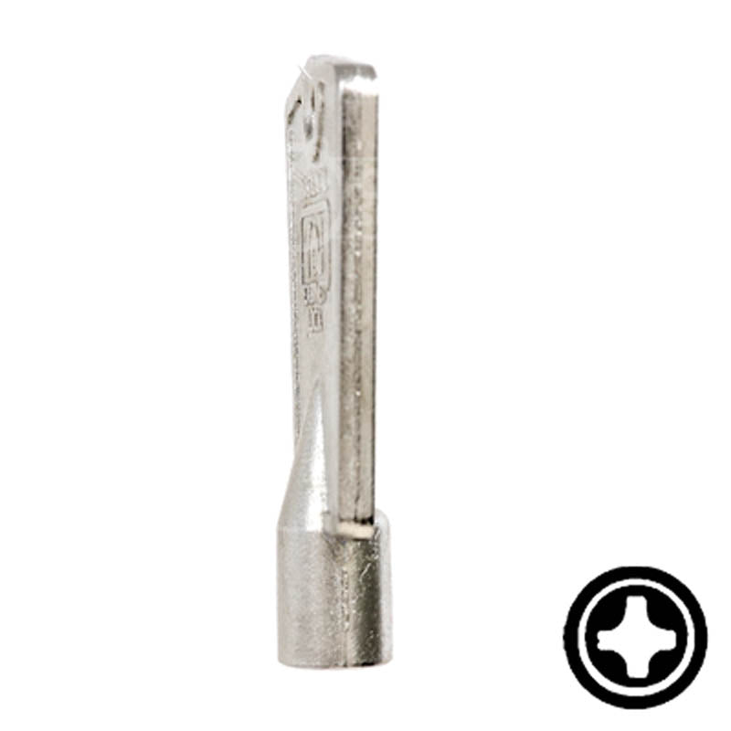 CompX "Cross" Freezer Key Flat Steel-Bit-Tubular-Key Compx Security