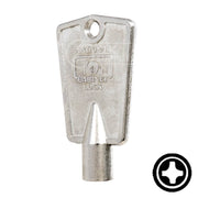 CompX "Cross" Freezer Key Flat Steel-Bit-Tubular-Key Compx Security