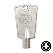 CompX "Cross" Freezer Key Flat Steel-Bit-Tubular-Key Compx Security