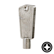 CompX "Cross" Freezer Key Flat Steel-Bit-Tubular-Key Compx Security