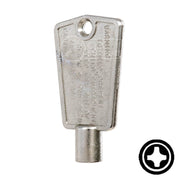 CompX "Cross" Freezer Key Flat Steel-Bit-Tubular-Key Compx Security
