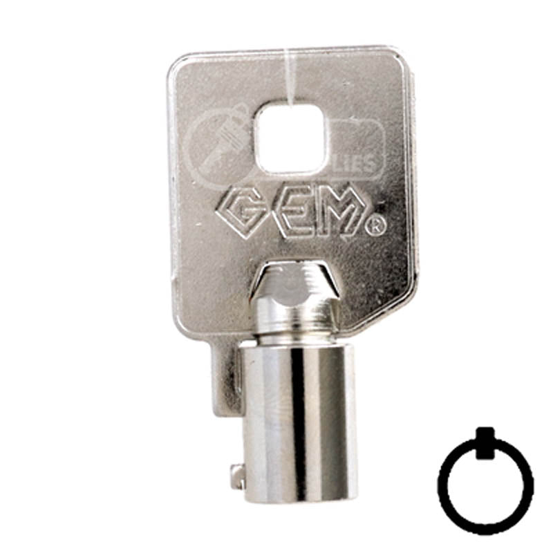 CompX Fort GEM OEM Tubular Key Blank (137) Flat Steel-Bit-Tubular-Key Compx Security