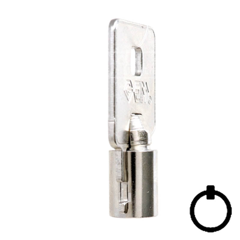 CompX Fort GEM OEM Tubular Key Blank (137) Flat Steel-Bit-Tubular-Key Compx Security