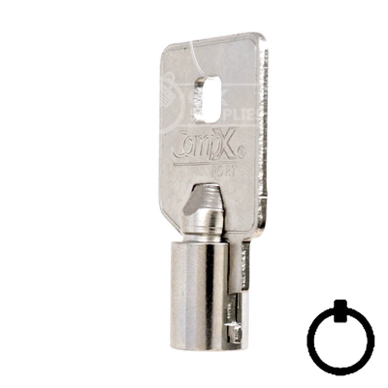CompX Fort GEM OEM Tubular Key Blank (137) Flat Steel-Bit-Tubular-Key Compx Security