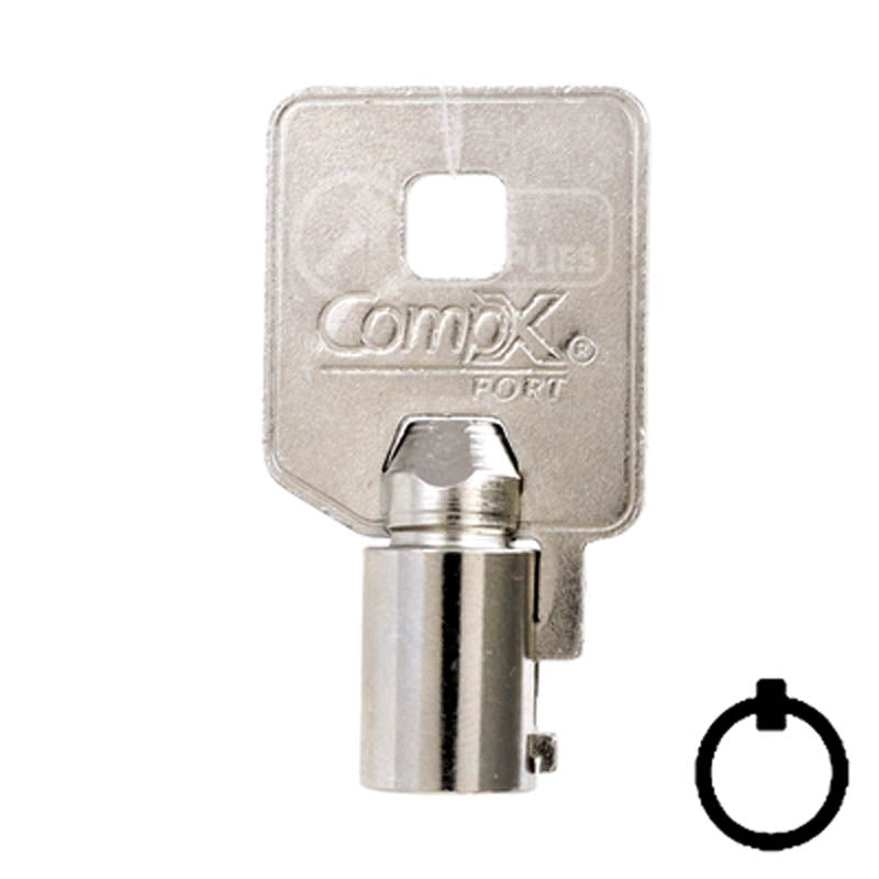 CompX Fort GEM OEM Tubular Key Blank (137) Flat Steel-Bit-Tubular-Key Compx Security