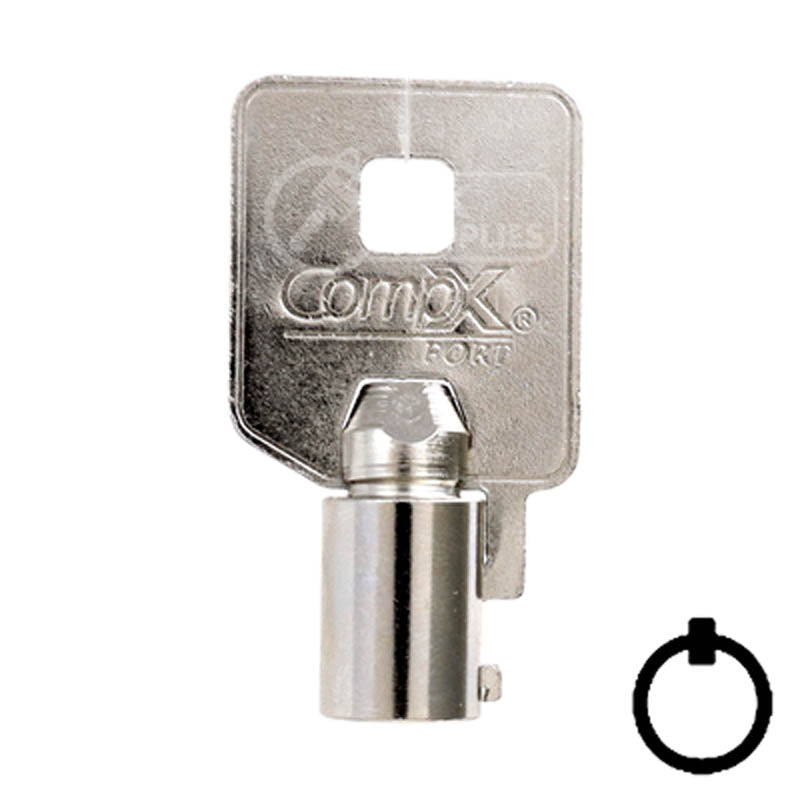 CompX Fort GEM OEM Tubular Key Blank (137) Flat Steel-Bit-Tubular-Key Compx Security
