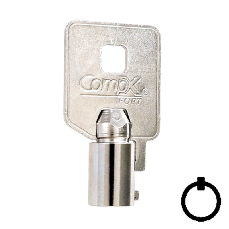 CompX Fort GEM OEM Tubular Key Blank (137) Flat Steel-Bit-Tubular-Key Compx Security