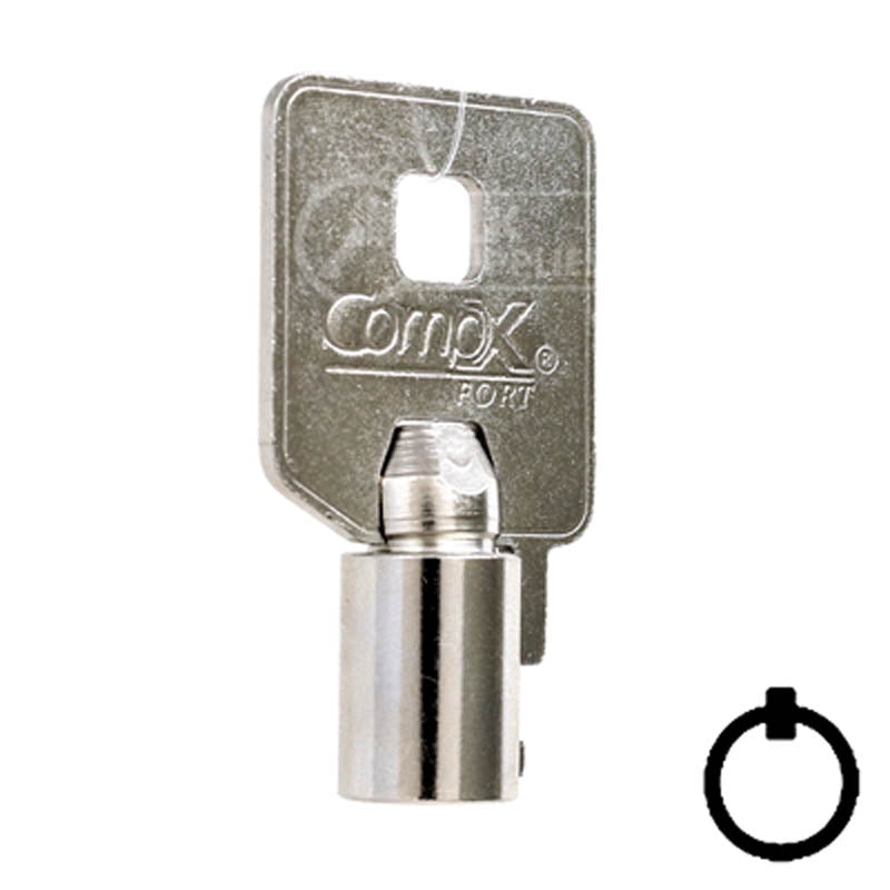 CompX Fort GEM OEM Tubular Key Blank (137) Flat Steel-Bit-Tubular-Key Compx Security