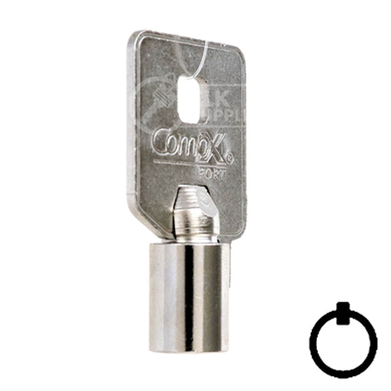 CompX Fort GEM OEM Tubular Key Blank (137) Flat Steel-Bit-Tubular-Key Compx Security