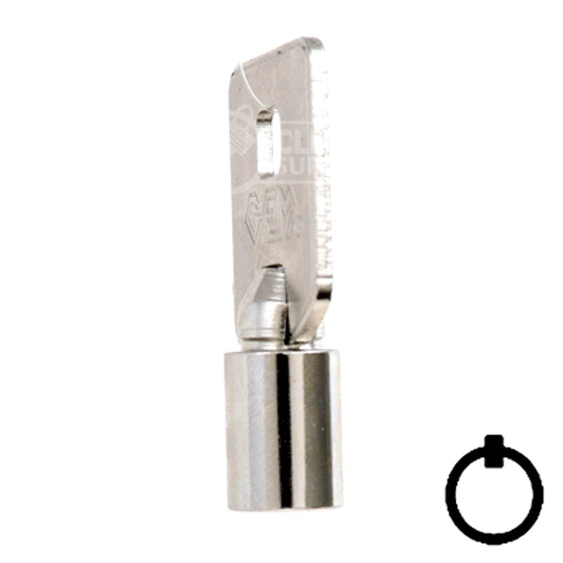 CompX Fort GEM OEM Tubular Key Blank (137) Flat Steel-Bit-Tubular-Key Compx Security