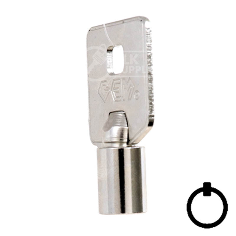 CompX Fort GEM OEM Tubular Key Blank (137) Flat Steel-Bit-Tubular-Key Compx Security