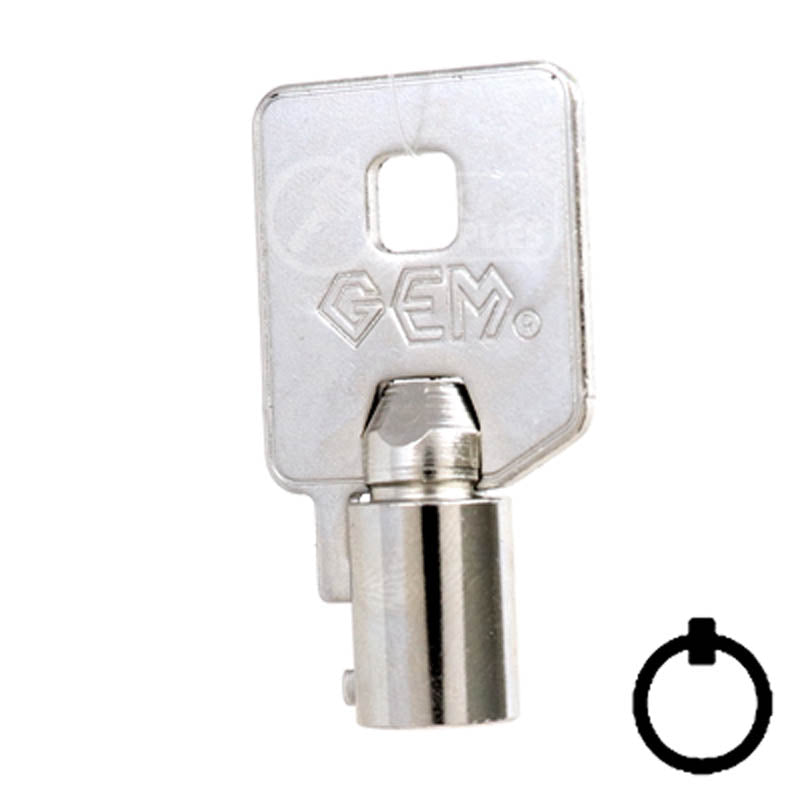 CompX Fort GEM OEM Tubular Key Blank (137) Flat Steel-Bit-Tubular-Key Compx Security