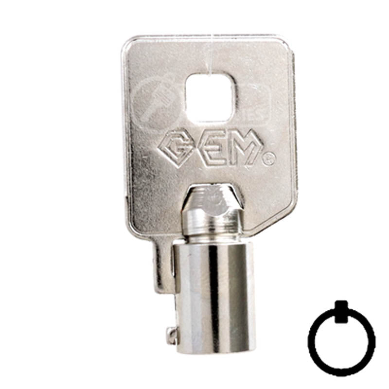 CompX Fort GEM OEM Tubular Key Blank (137) Flat Steel-Bit-Tubular-Key Compx Security