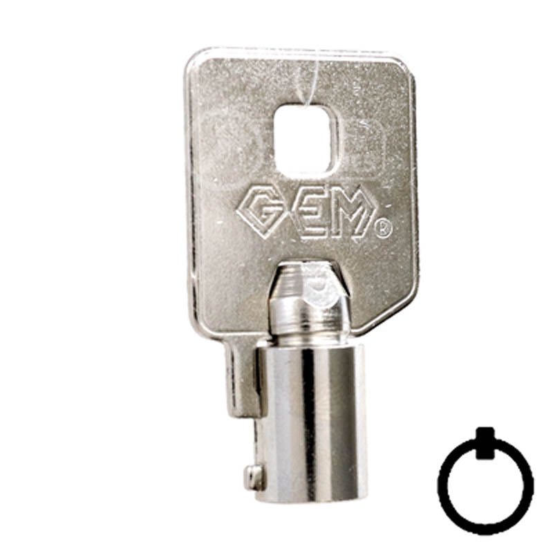 CompX Fort GEM OEM Tubular Key Blank (137) Flat Steel-Bit-Tubular-Key Compx Security