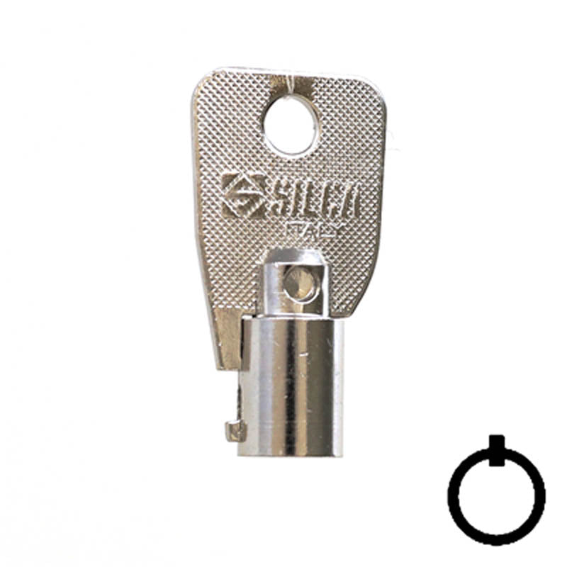 L1137 Large Ace Tubular Key Flat Steel-Bit-Tubular-Key Ilco