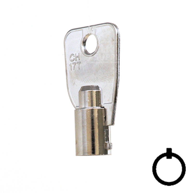 L1137 Large Ace Tubular Key Flat Steel-Bit-Tubular-Key Ilco