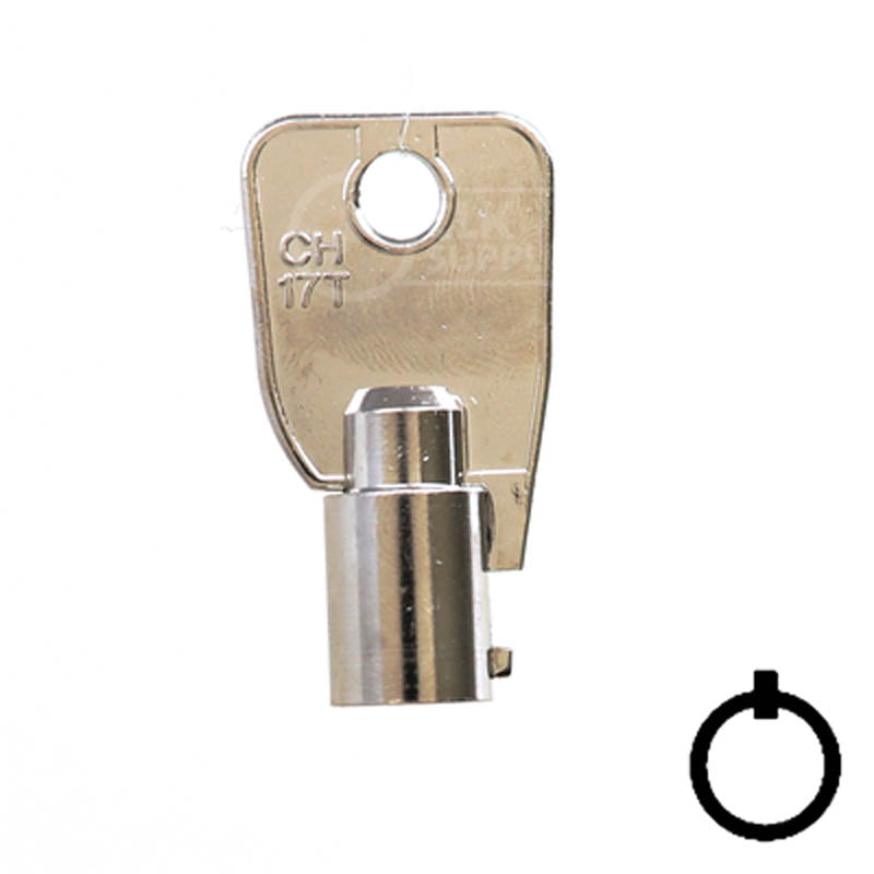 L1137 Large Ace Tubular Key Flat Steel-Bit-Tubular-Key Ilco