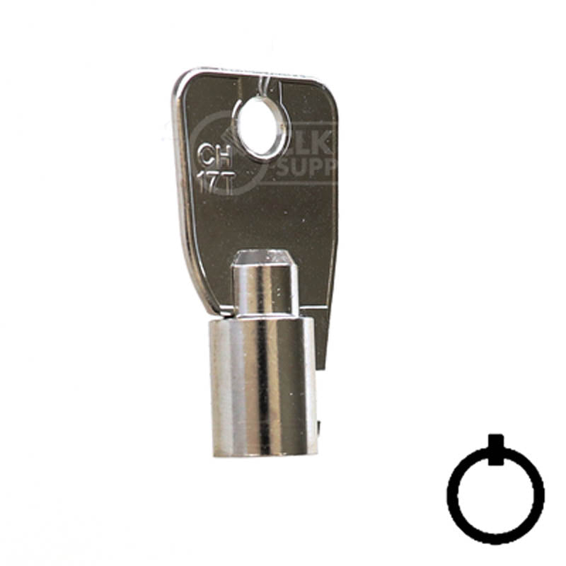 L1137 Large Ace Tubular Key Flat Steel-Bit-Tubular-Key Ilco
