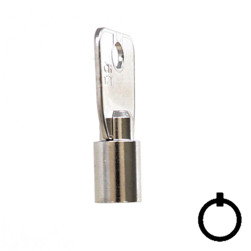 L1137 Large Ace Tubular Key Flat Steel-Bit-Tubular-Key Ilco