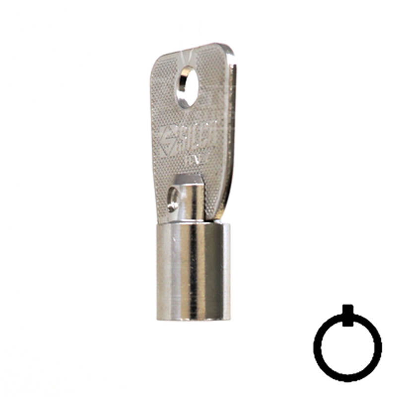 L1137 Large Ace Tubular Key Flat Steel-Bit-Tubular-Key Ilco