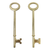 Notch and Flat Skeleton Keys 2/pk Flat Steel-Bit-Tubular-Key Lucky Line