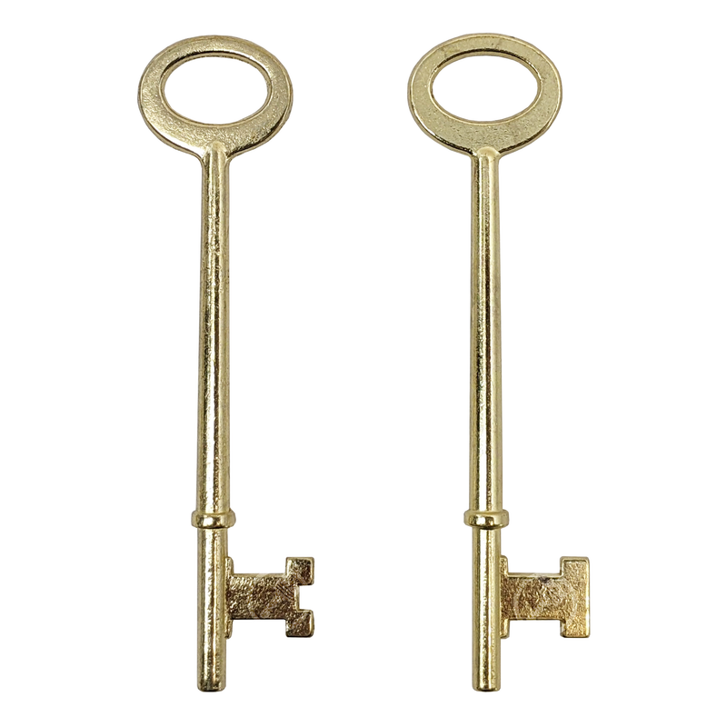 Notch and Flat Skeleton Keys 2/pk Flat Steel-Bit-Tubular-Key Lucky Line