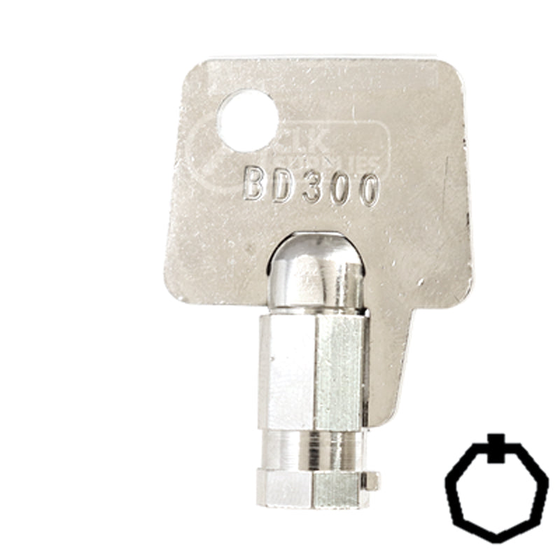 Precut Key Blank | Ace | BD300 Flat Steel-Bit-Tubular-Key Framon Manufacturing Company, Inc