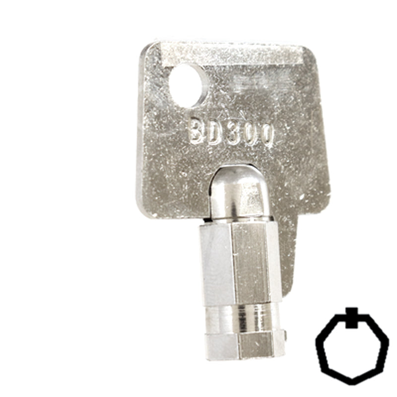 Precut Key Blank | Ace | BD300 Flat Steel-Bit-Tubular-Key Framon Manufacturing Company, Inc