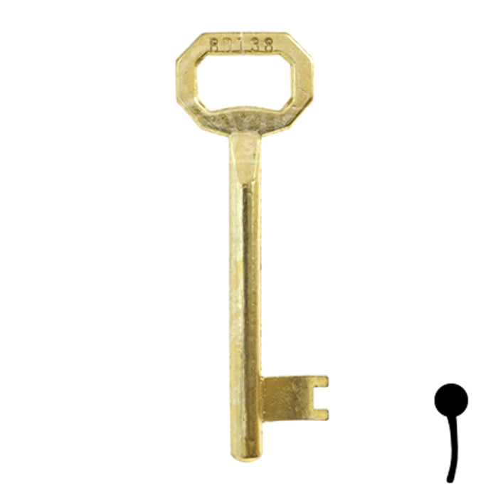 Precut Key Blank | Bit | BD138 Flat Steel-Bit-Tubular-Key Framon Manufacturing Company, Inc