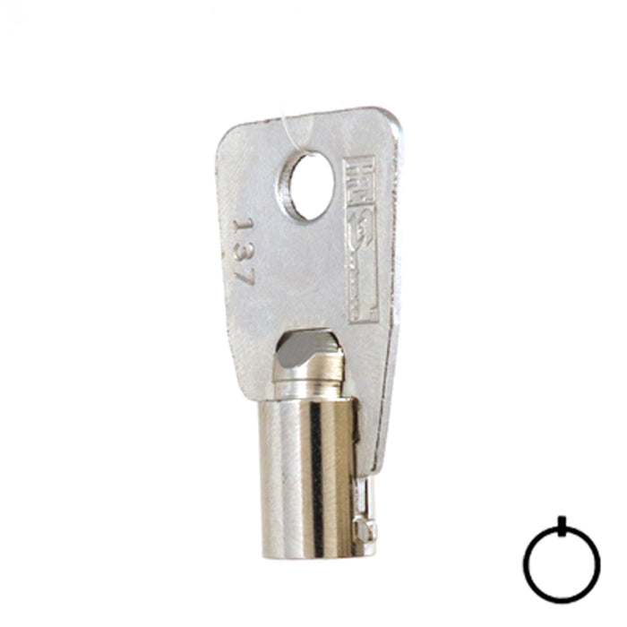 Tubular Key Blank | STEEL | KB-137 Flat Steel-Bit-Tubular-Key Hudson Lock, LLC