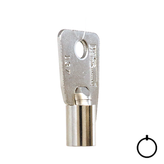 Tubular Key Blank | STEEL | KB-137 Flat Steel-Bit-Tubular-Key Hudson Lock, LLC