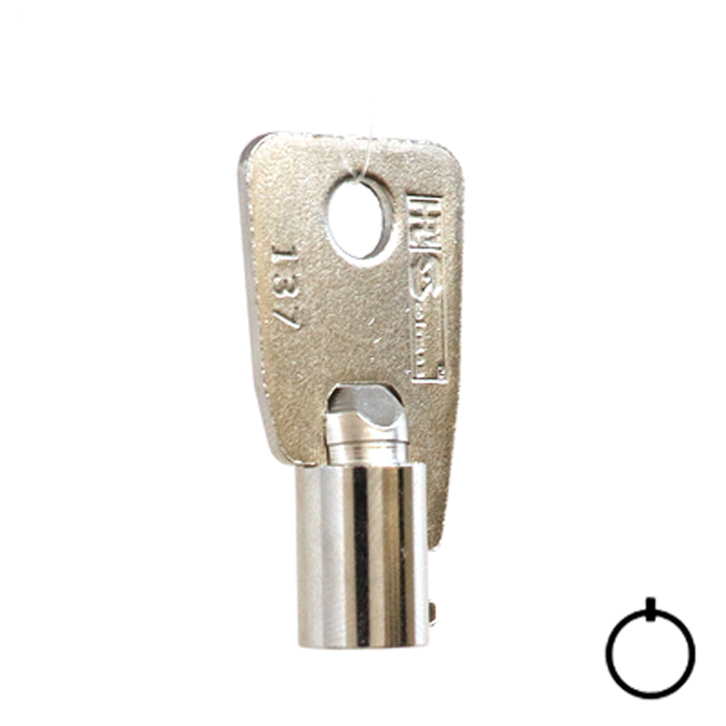 Tubular Key Blank | STEEL | KB-137 Flat Steel-Bit-Tubular-Key Hudson Lock, LLC