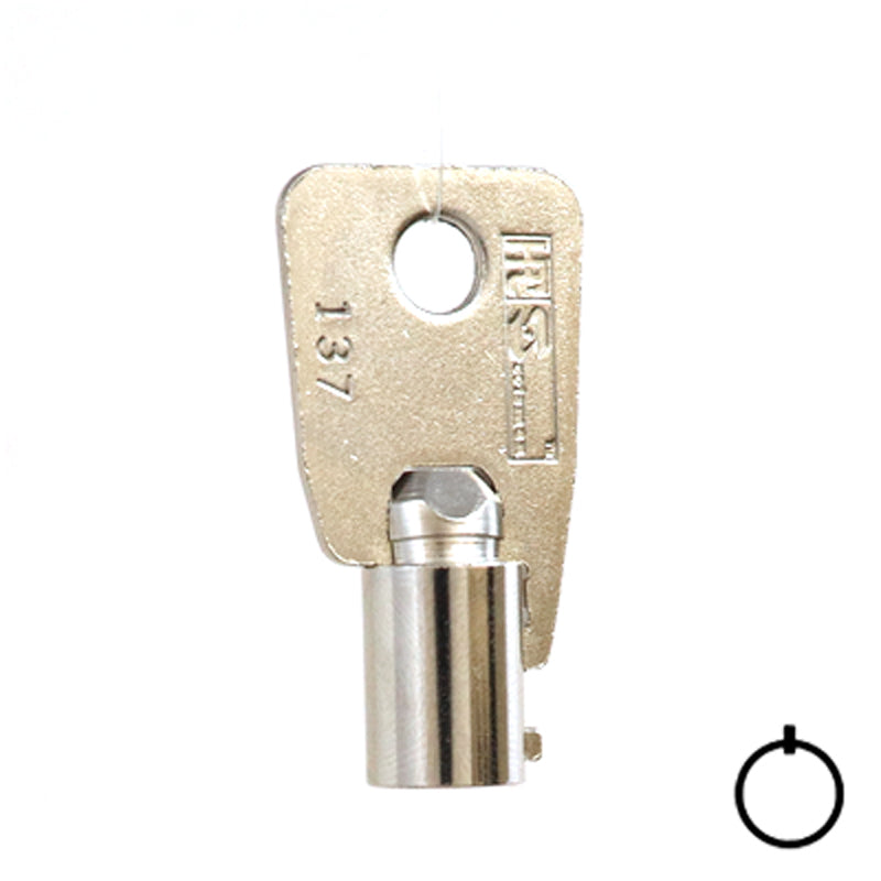 Tubular Key Blank | STEEL | KB-137 Flat Steel-Bit-Tubular-Key Hudson Lock, LLC