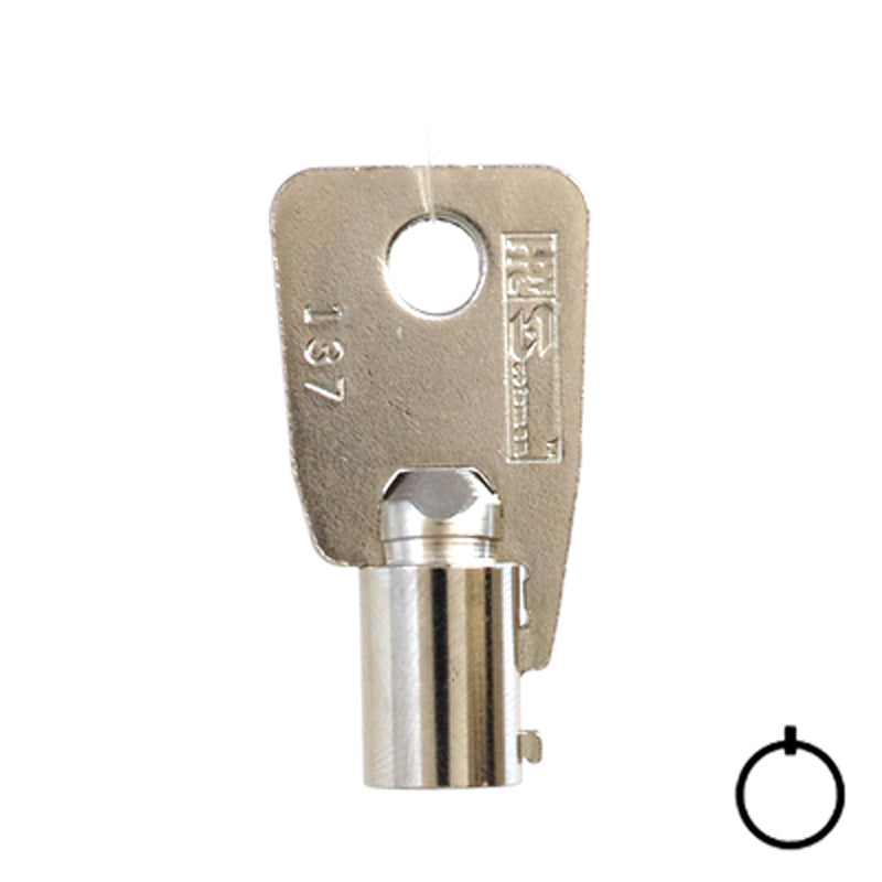 Tubular Key Blank | STEEL | KB-137 Flat Steel-Bit-Tubular-Key Hudson Lock, LLC