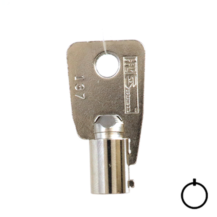 Tubular Key Blank | STEEL | KB-137 Flat Steel-Bit-Tubular-Key Hudson Lock, LLC