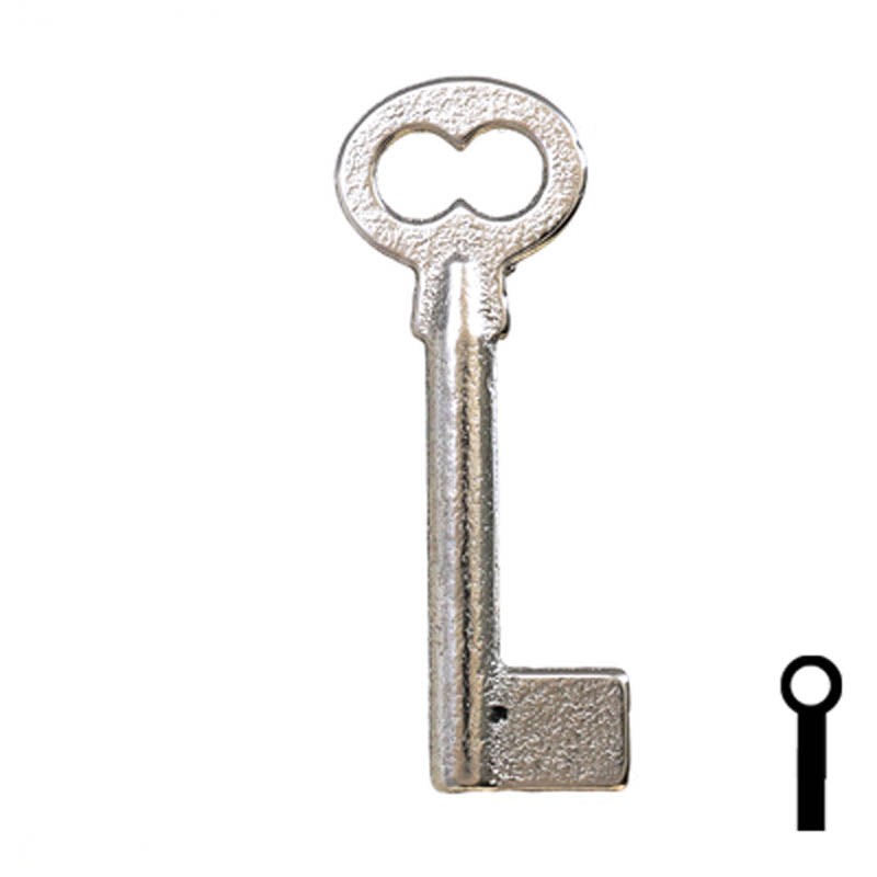 Uncut Key Blank | Barrel | 34B Flat Steel-Bit-Tubular-Key Ilco