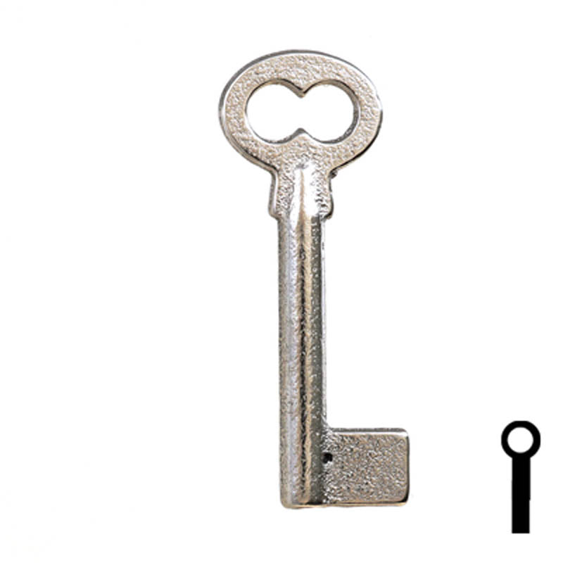 Uncut Key Blank | Barrel | 34B Flat Steel-Bit-Tubular-Key Ilco