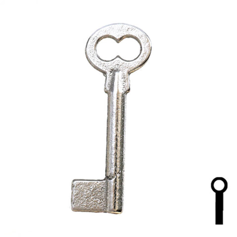 Uncut Key Blank | Barrel | 34B Flat Steel-Bit-Tubular-Key Ilco