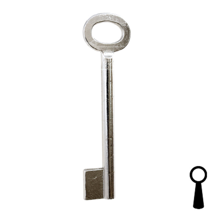 Uncut Key Blank | Barrel | BD141 Flat Steel-Bit-Tubular-Key Framon Manufacturing Company, Inc