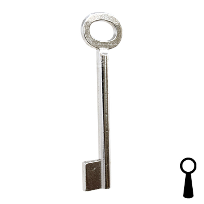 Uncut Key Blank | Barrel | BD141 Flat Steel-Bit-Tubular-Key Framon Manufacturing Company, Inc